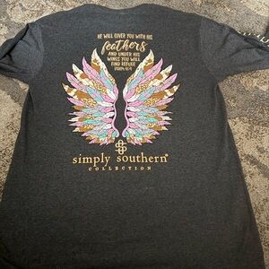 Simply Southern Gray Graphic T-Shirt Size Medium